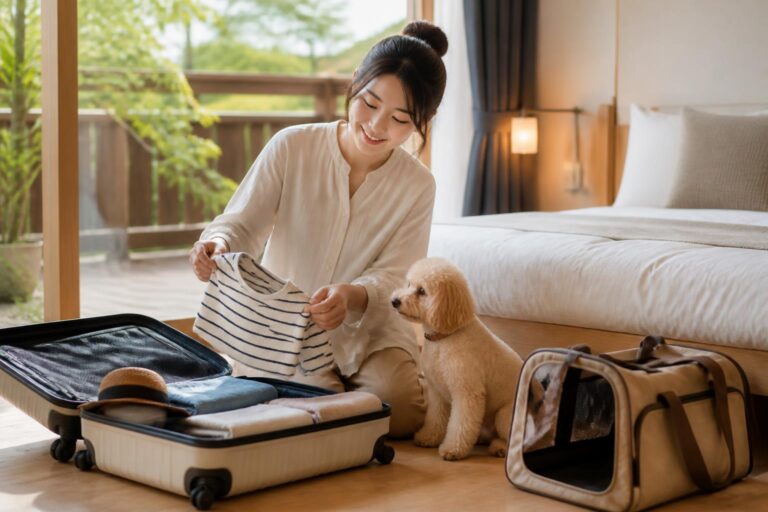 犬連れで雨の日に観光できる宿は？